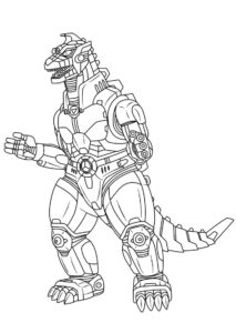 desenho de mechagodzilla para imprimir grátis