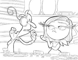 desenho de medo e nojinho divertidamente para colorir