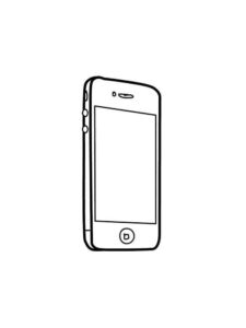 desenho de um iphone ikidspad simples para colorir
