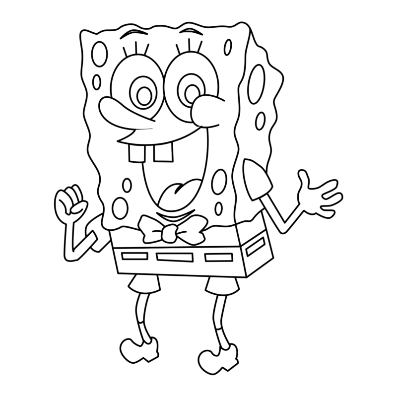 bob esponja para colorir