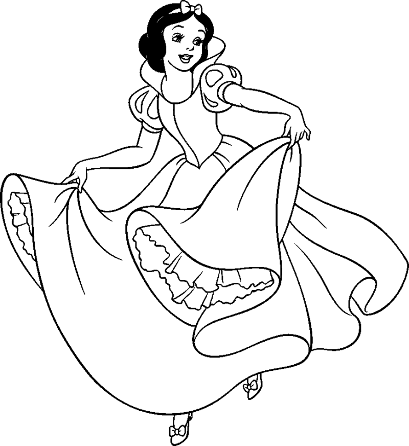 Branca de Neve para Colorir