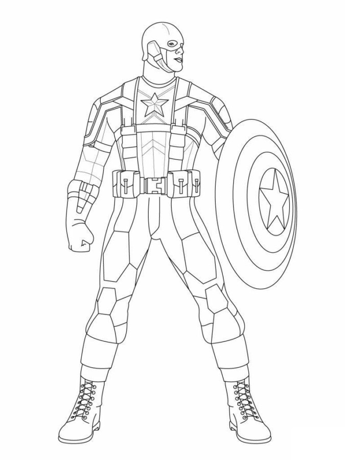 Capitão América para Colorir