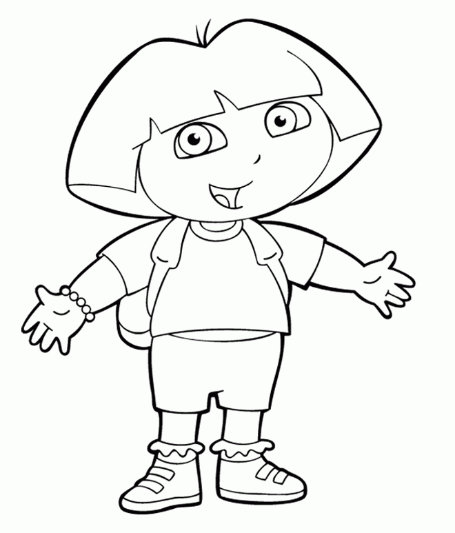 dora aventureira para colorir