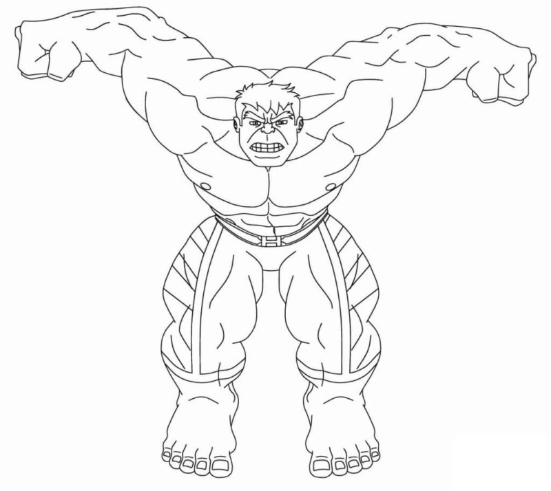 hulk para colorir