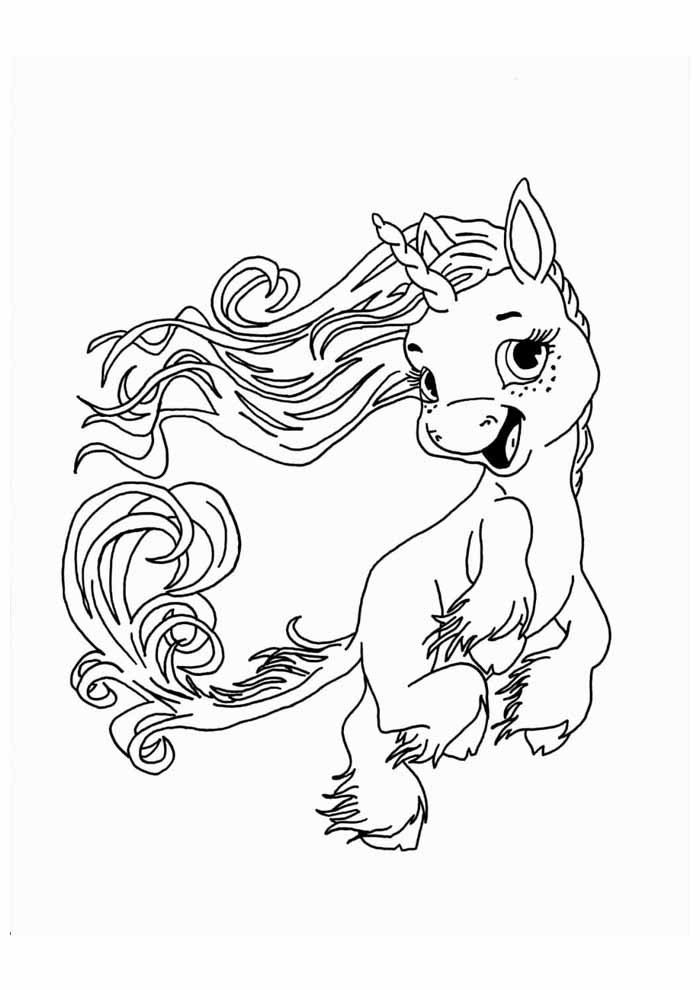 desenho de bebê unicornio para imprimir e pintar