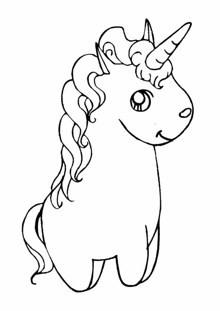 desenho de unicornio para crianças para pintar