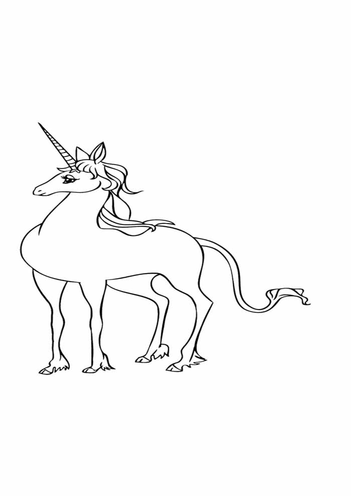 desenho para pintar de unicornio completo