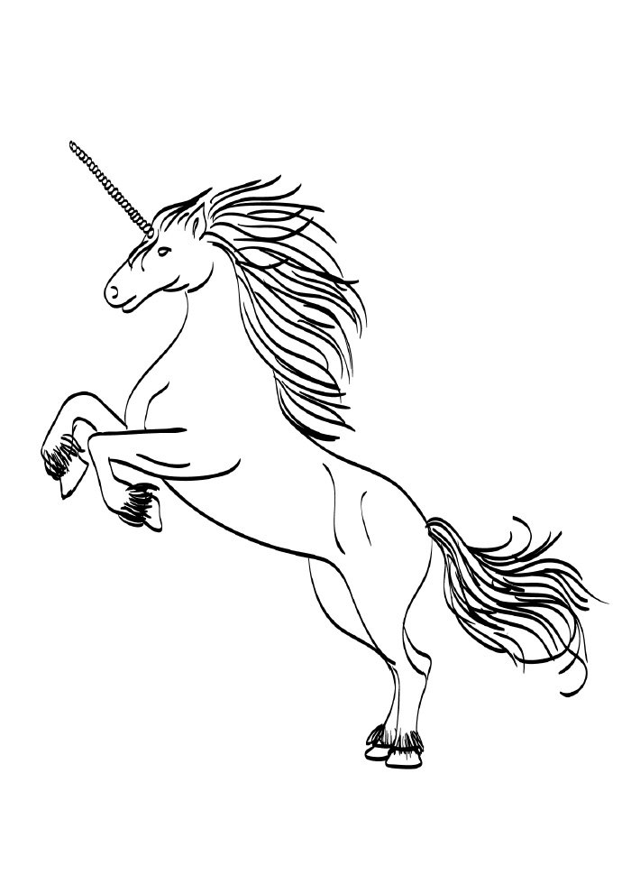 desenho de unicornio para colorir saltando