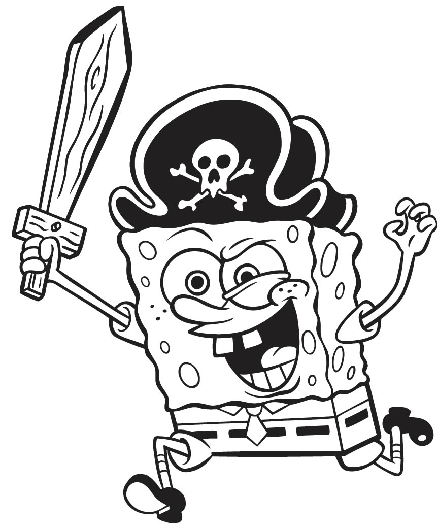 desenho do bob esponja para imprimir e colorir