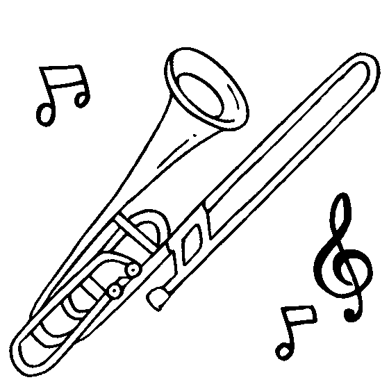 desenhos para colorir trombone