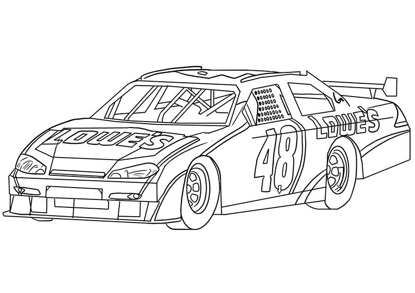 Nascar para Colorir