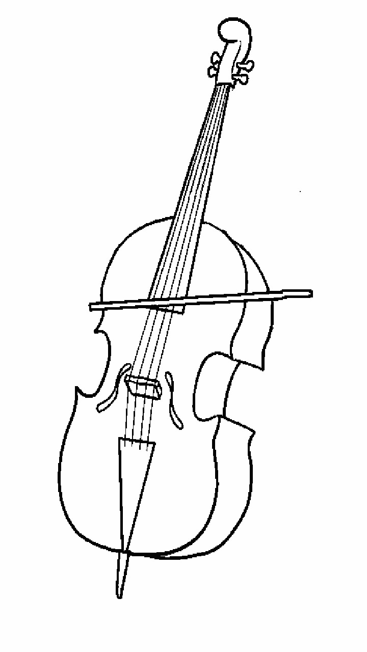 Violoncelo para Colorir