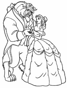 A Bela e a Fera para Colorir