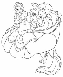 desenhos para colorir a bela e a fera