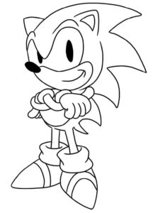 sonic para colorir