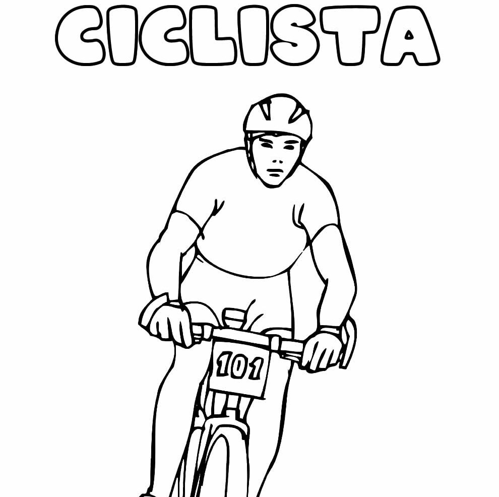 ciclista para pintar