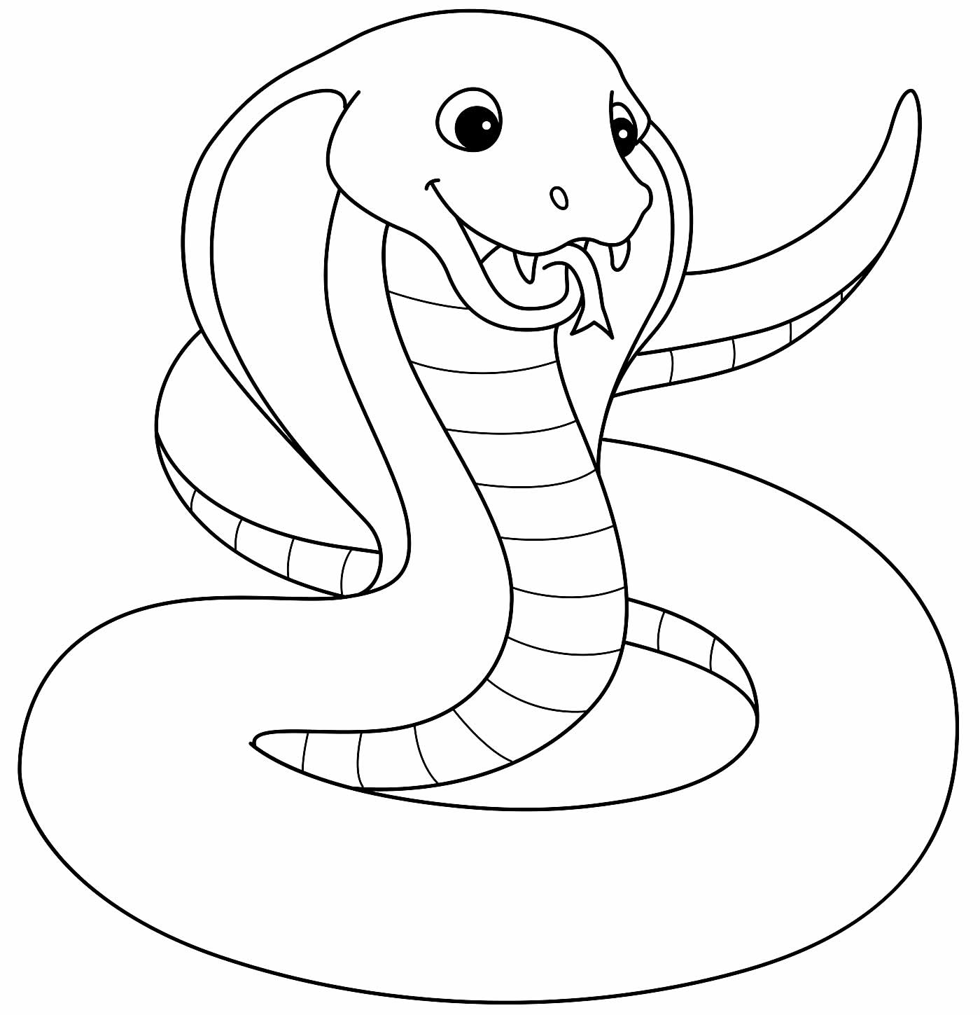 Cobra Naja para Colorir