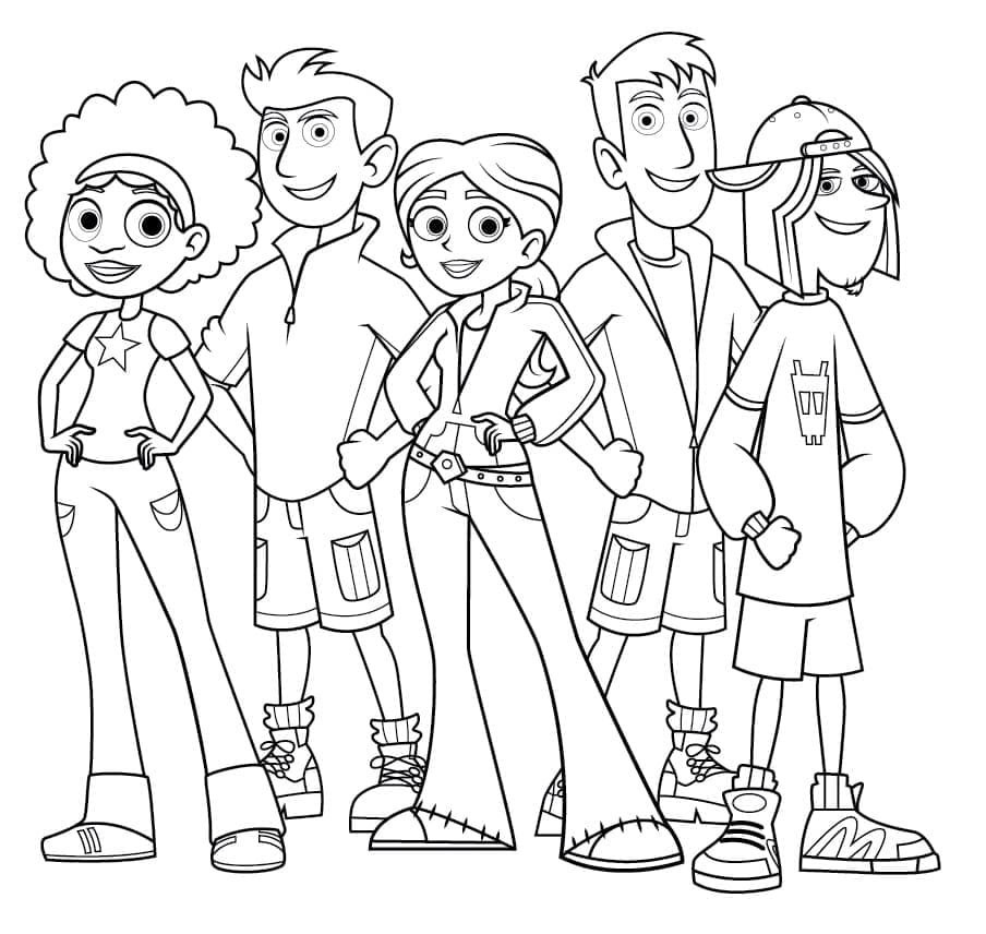 Aventuras com os Kratts para Colorir