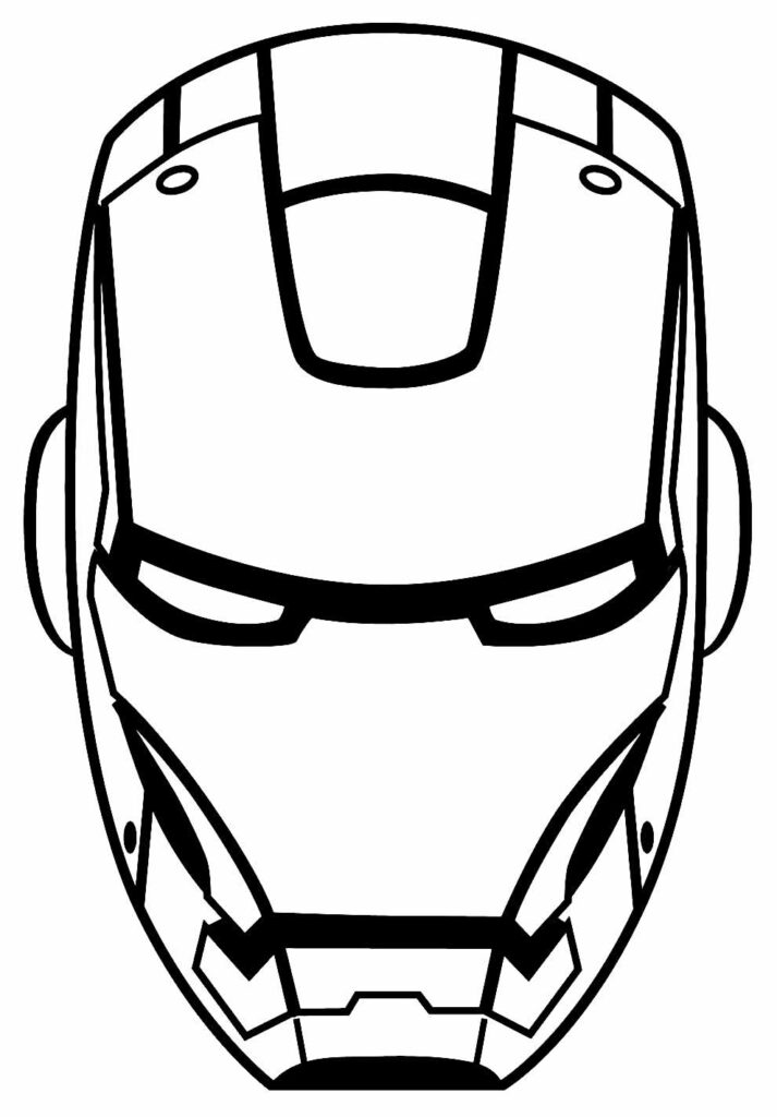 Máscaras de Super-heróis Homem de Ferro para Colorir