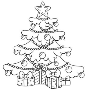 desenhos de arvore de natal para colorir