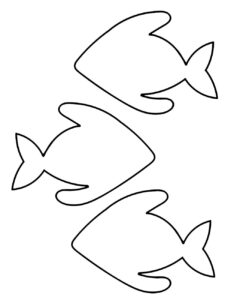 molde de peixe grande para imprimir
