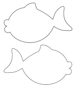 molde de peixe pequeno para imprimir
