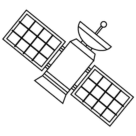 Satélite para Colorir