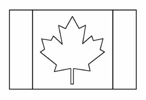 Bandeira do Canadá para Colorir