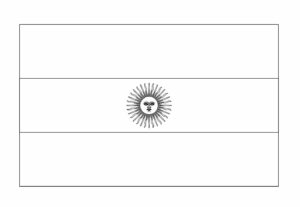 Bandeira da Argentina para Colorir