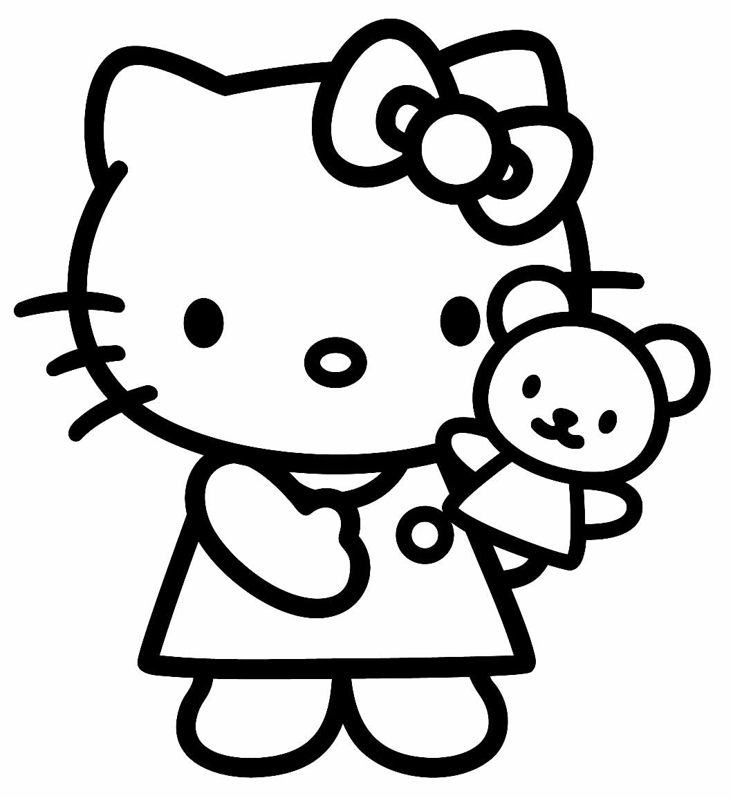 Desenhos da Hello Kitty para Imprimir e Colorir