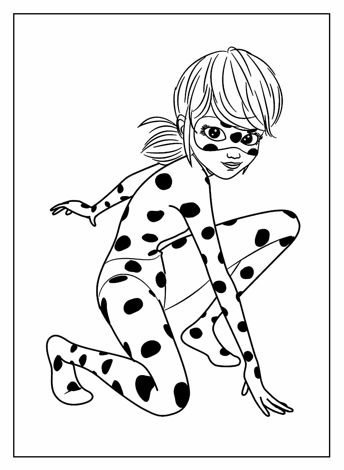 desenho da Ladybug para pintar e colorir