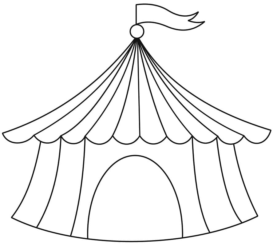 Tenda de Circo para Colorir