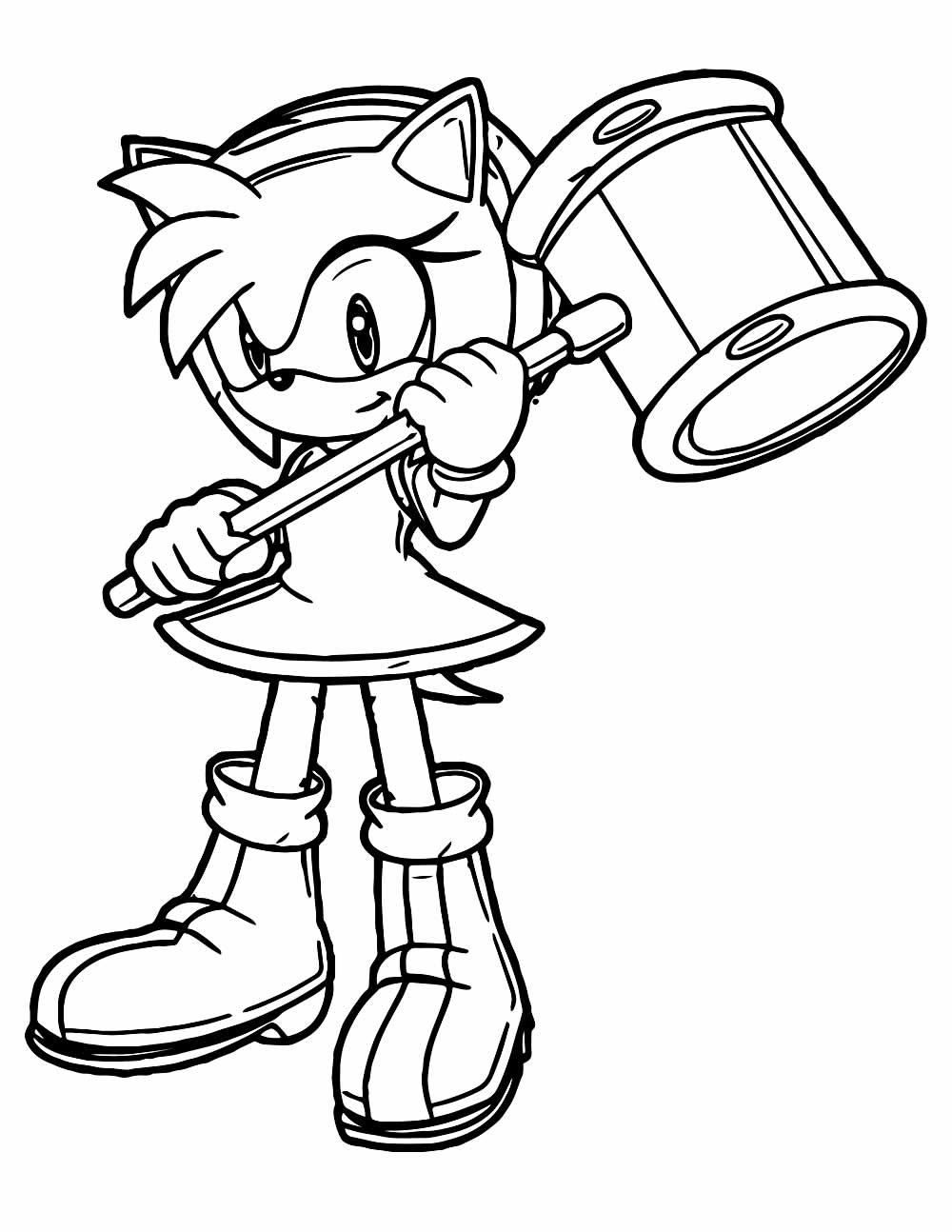 Amy Rose para Colorir