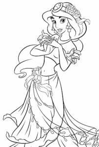 Desenhos da Jasmine para Imprimir e Colorir