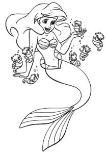 Desenhos da Pequena Sereia para Pintar