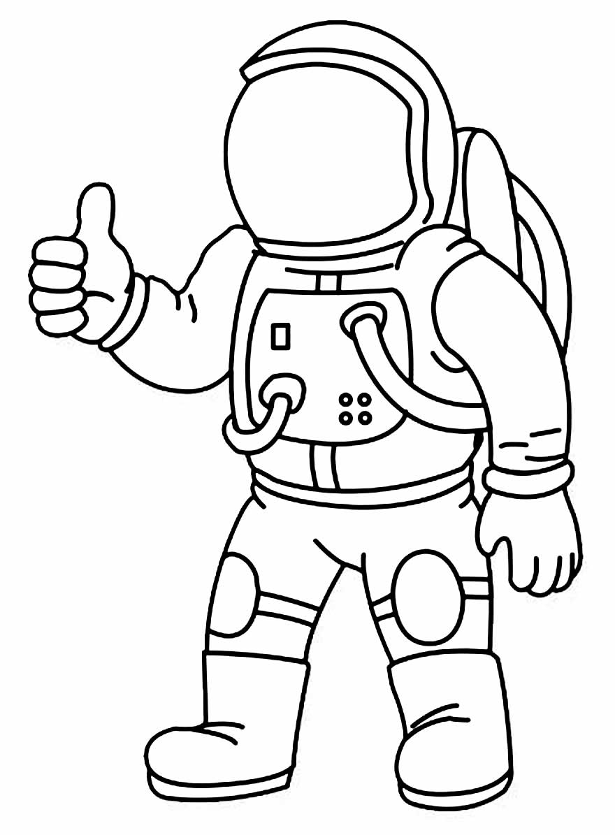 astronauta para colorir