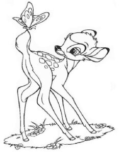 desenhos de Bambi para imprimir e pintar