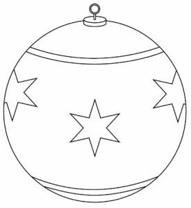 desenhos de bolas de natal simples para colorir