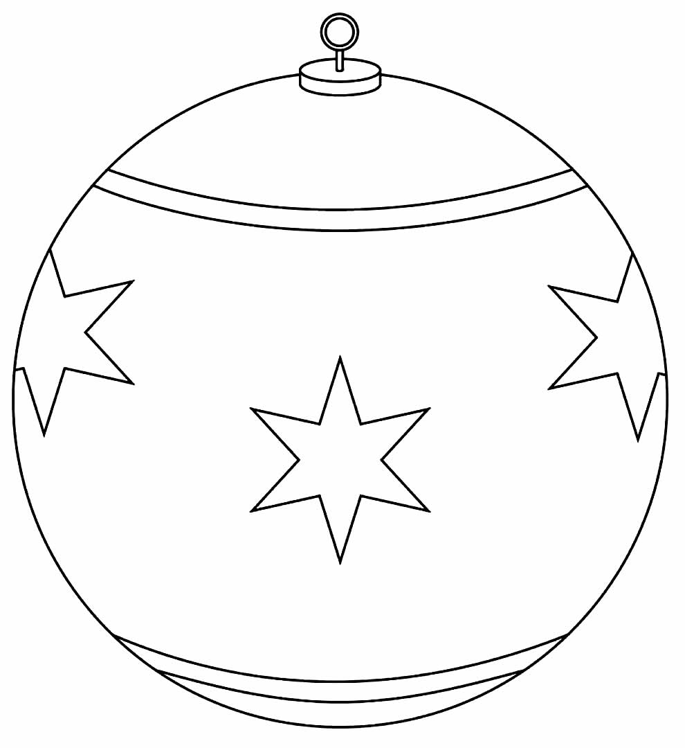 desenhos de bolas de natal simples para colorir