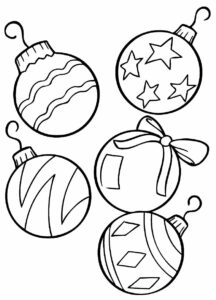 bolas de natal para colorir para crianças