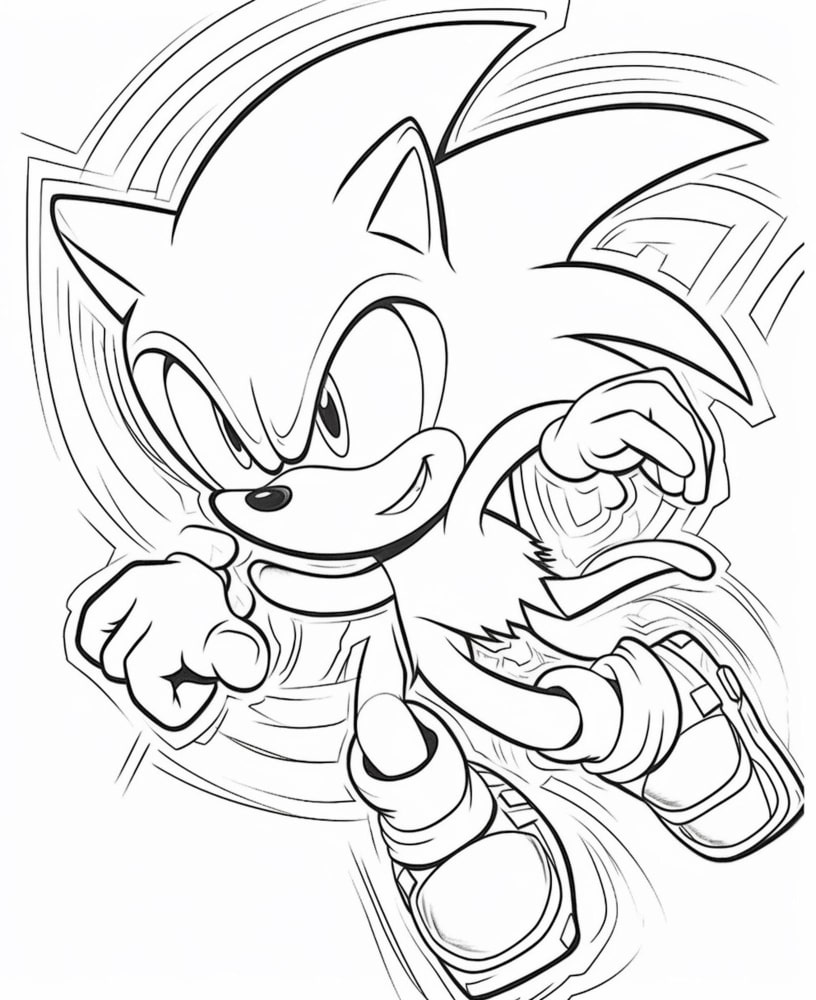 imagens gratis do sonic para imprimir e colorir