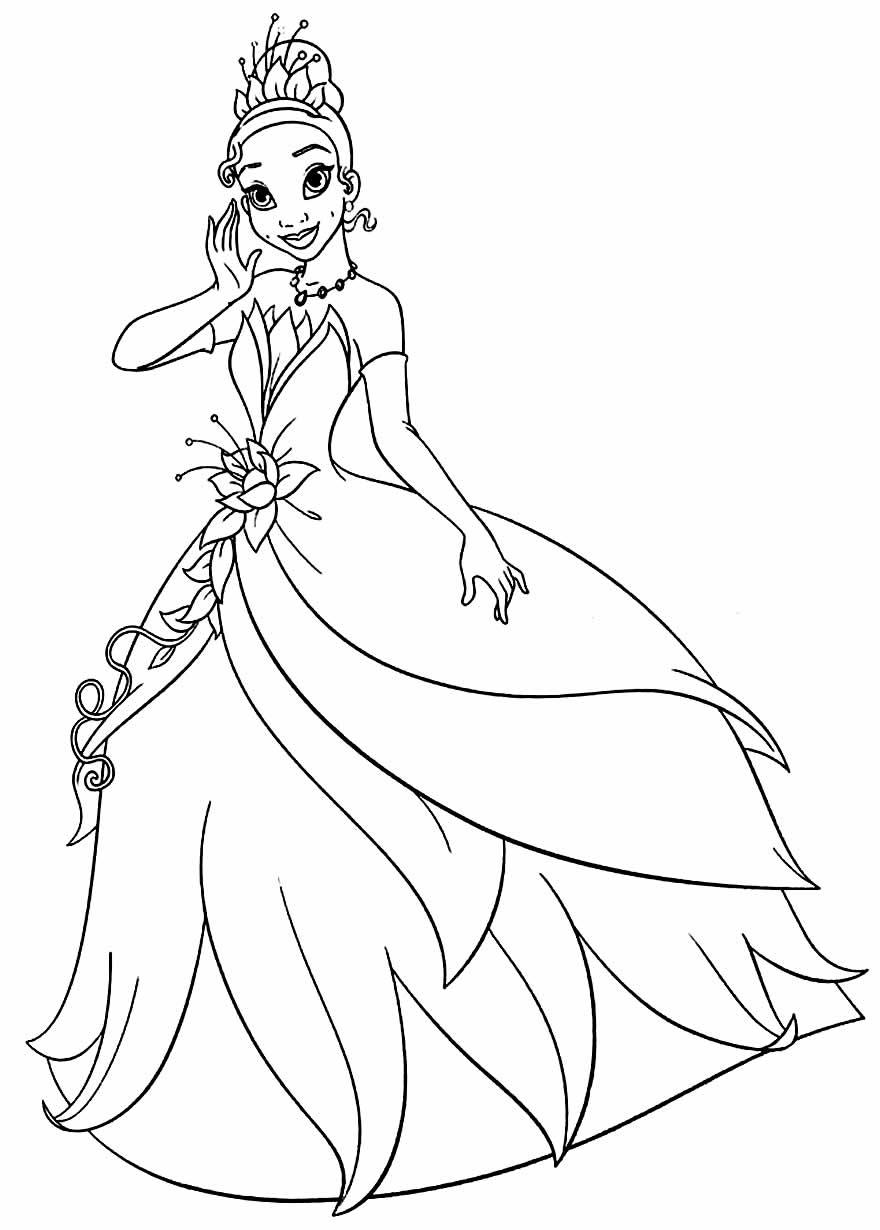 Princesa Tiana para Colorir