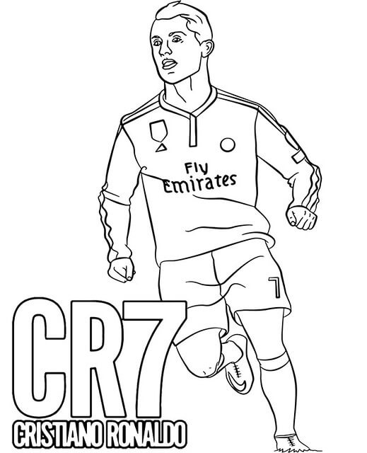 desenhos de cr7 para colorir