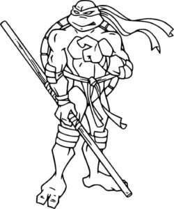 donatello tartarugas ninja para colorir