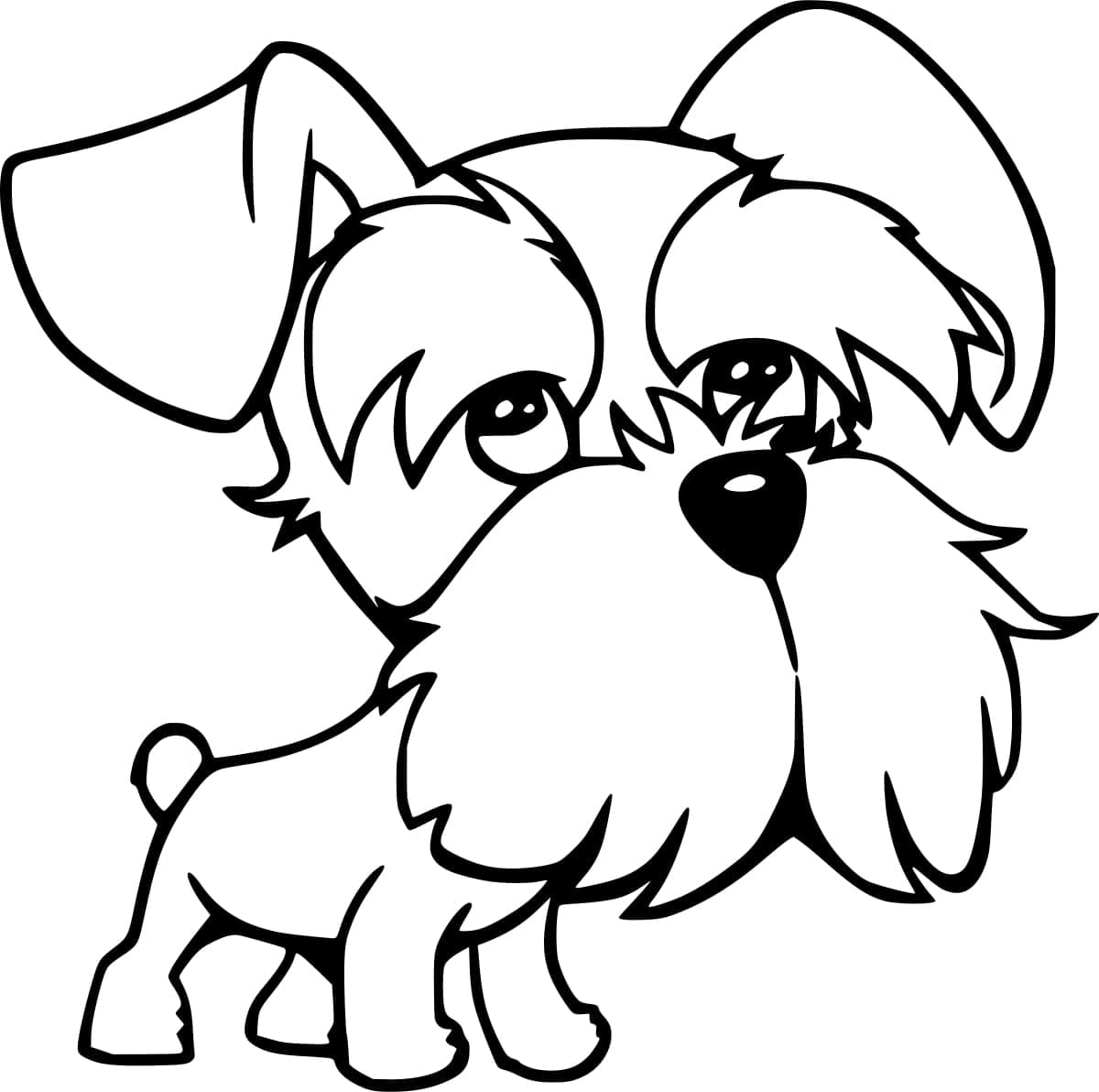 Desenhos de Schnauzer para Imprimir e Colorir