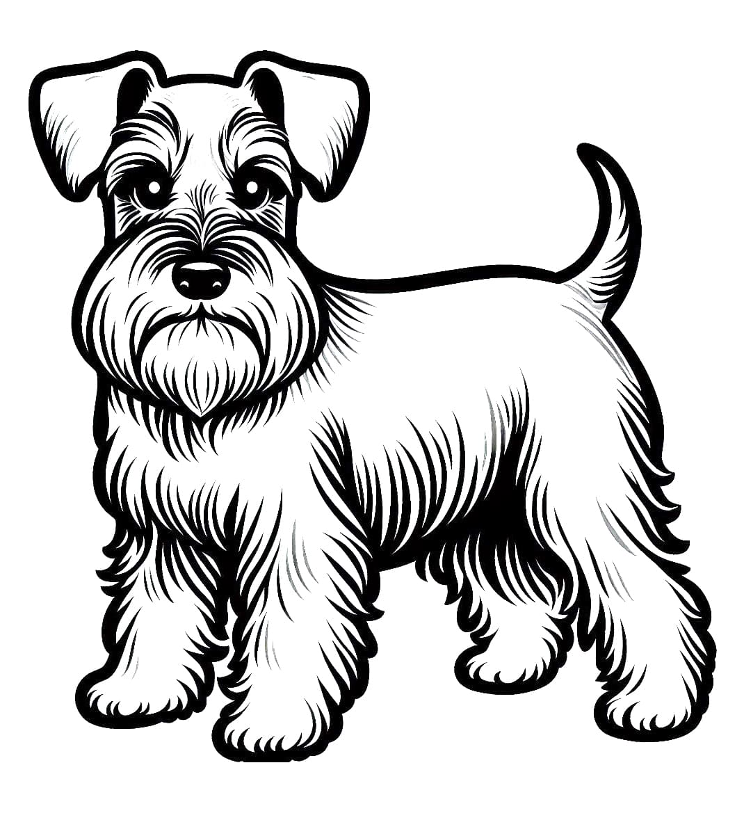 desenho de Schnauzer para colorir