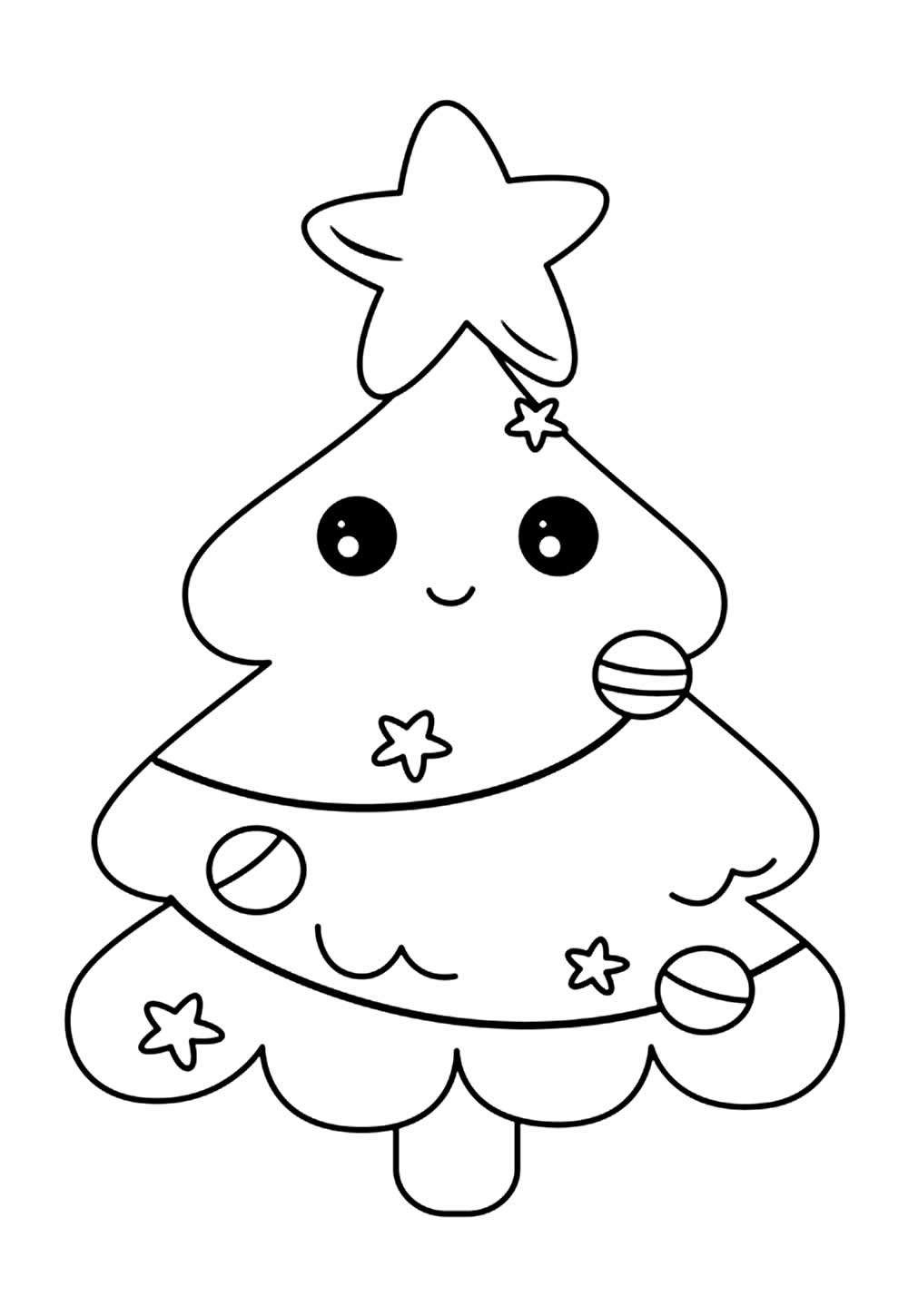 desenho arvore de natal para colorir