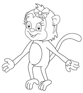 nina de giramille para colorir