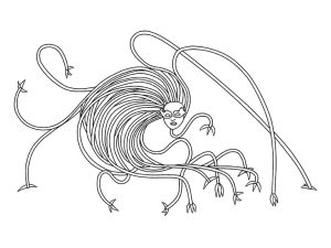desenho de a comissaria de trem infinito para colorir