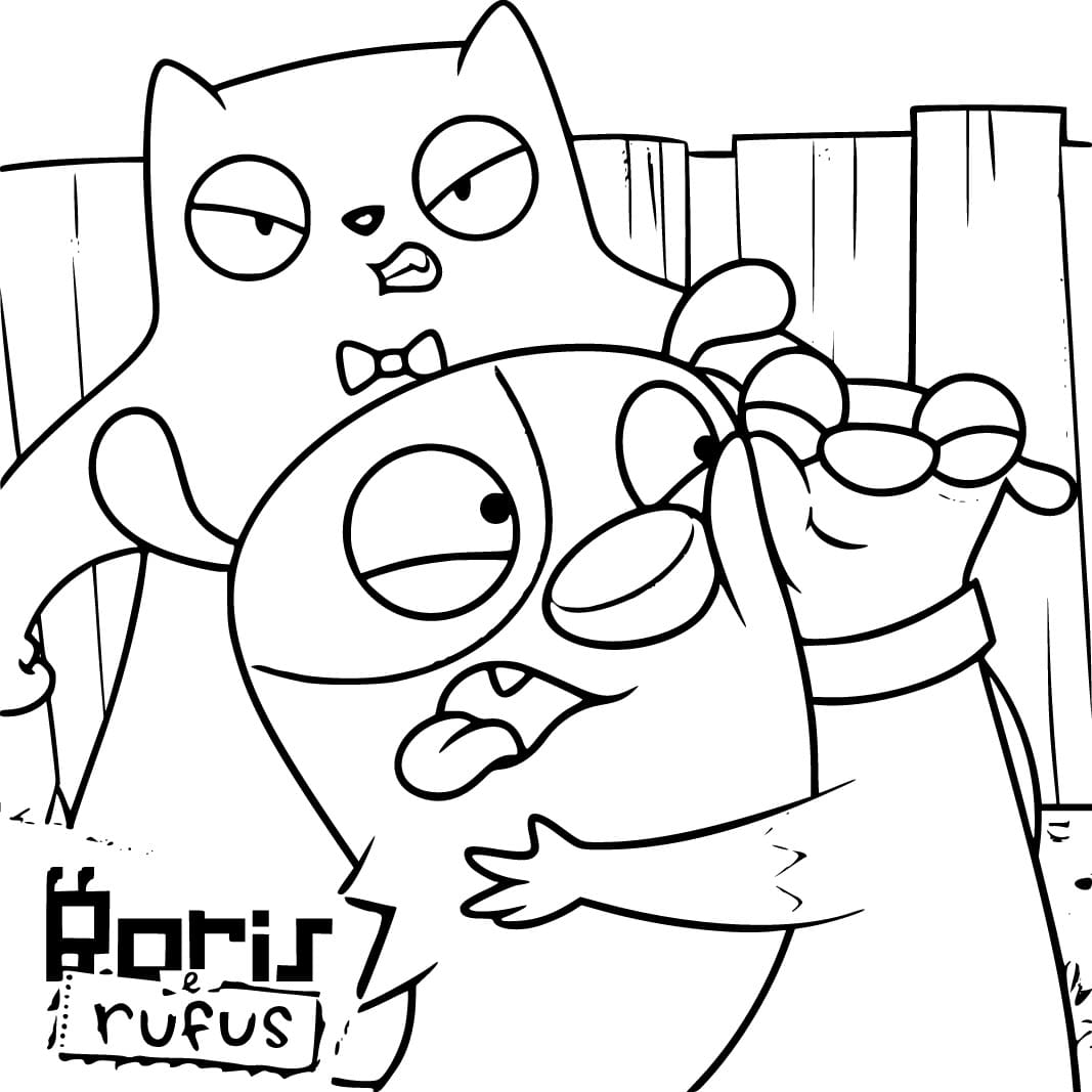 desenho de boris e rufus para imprimir e colorir gratis